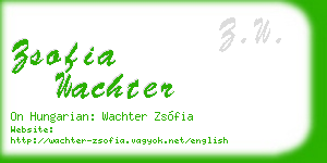 zsofia wachter business card