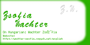 zsofia wachter business card